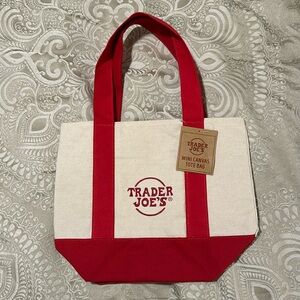 Trader Joe’s Red Mini Canvas Tote Bag